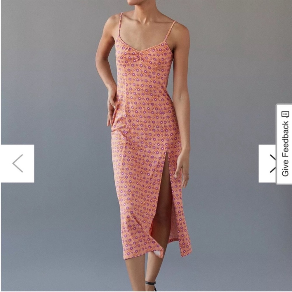 Urban Outfitters Orange Floral Maxi Dress